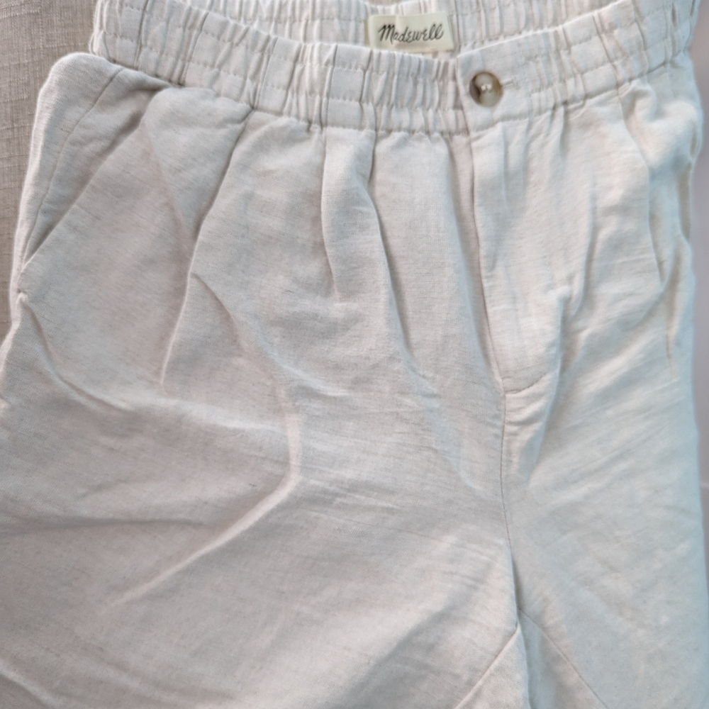 White linen pants